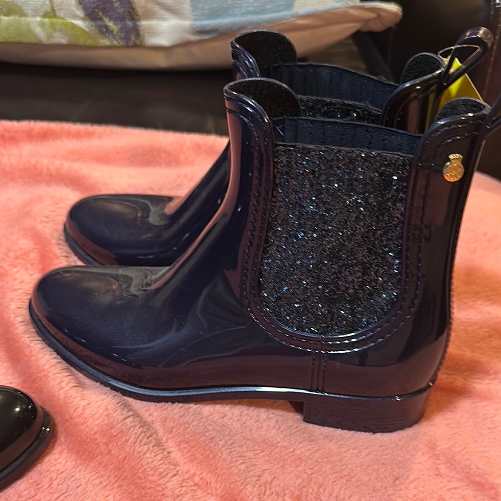 Women's Navy or black  Glitter Chelsea Boots $20 each